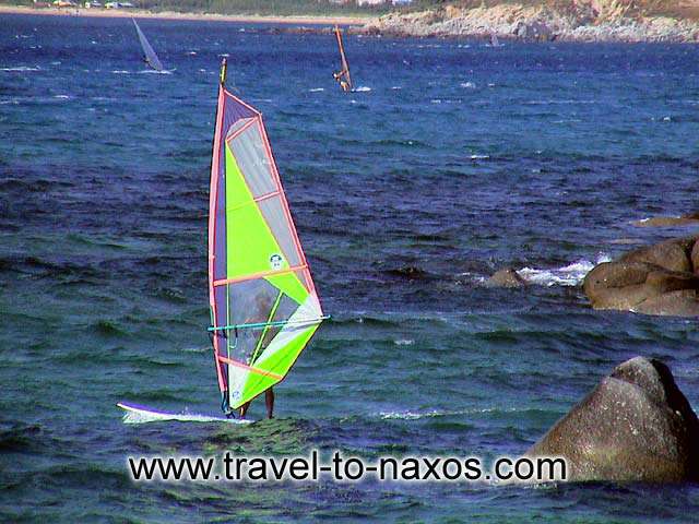 ORKOS - Windsurfing at Orkos beach.