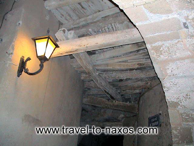 CHORA CASTLE - The interior of the Venetian Castle which built by Sanoudos.