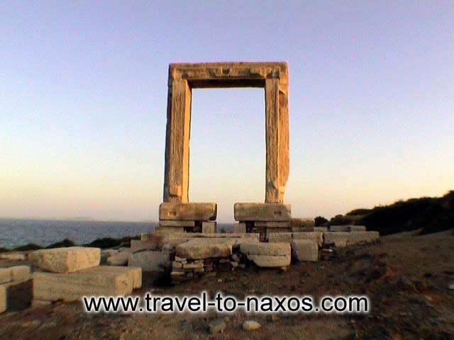 PORTARA - Portara is the archaic gate of the temple of god Apollonas.