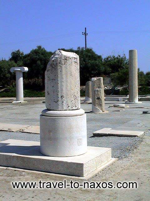 DIONYSOS TEMPLE AT IRIA - A part of the ruins of the ancient temple.