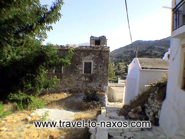 NARROW PATHWAY - A part of the traditional settlement in Apiranthos.