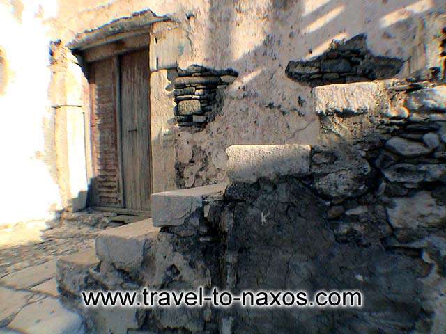 KASTRO - An old traditional architecture building. Look the door and the stairs.