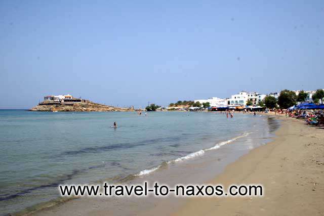 AGIOS GEORGIOS ISLET - The small islet in front of Naxos town hall separates Agios Georgios beach from the port