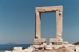 Portara - View of Portara at Naxos port