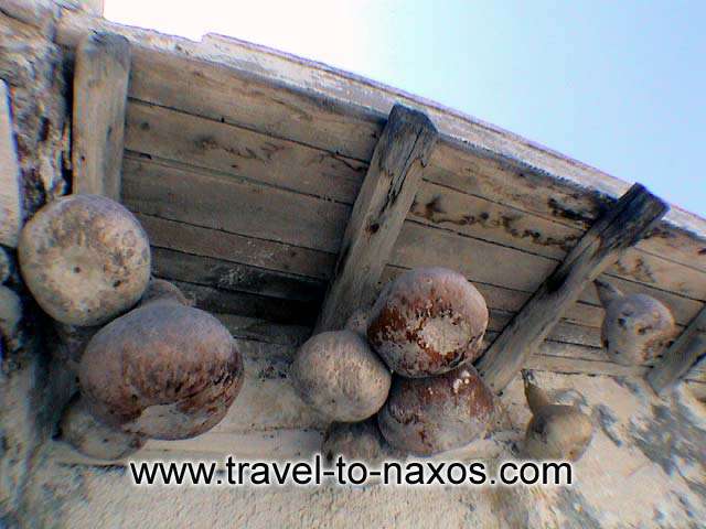 NAXOS CASTLE - A detail from a building of the small Castle settlement.