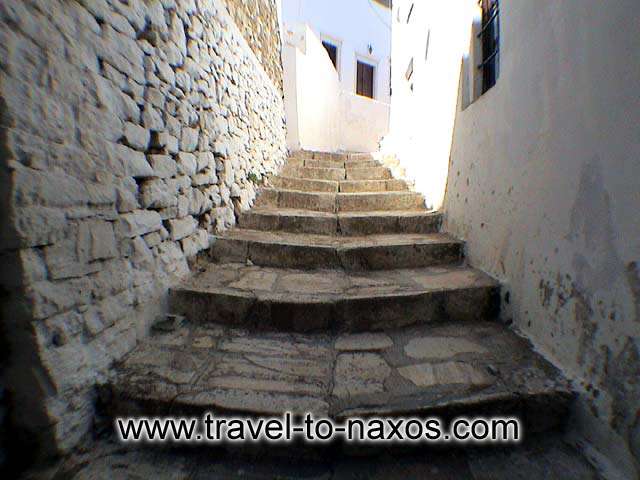 APIRANTHOS NARROW STREET - Apiranthos village characterized from its mediaeval architecture.