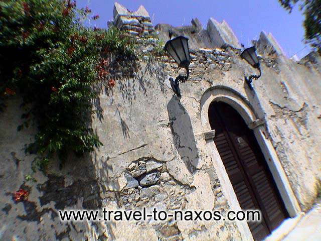CHALKI - The door of a tower in Chalki.